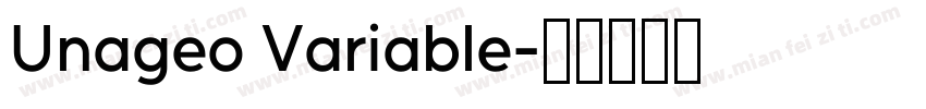 Unageo Variable字体转换
